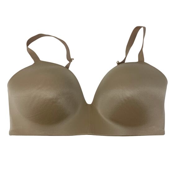 B. Tempt'd by Wacoal Women's Future Foundation Wire Free T-Shirt Bra 32DDD Beige - Picture 1 of 4